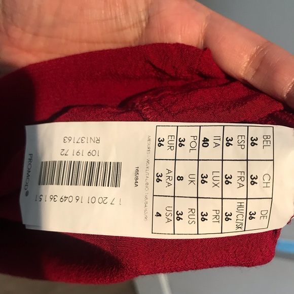 Promod Red 3/4 sleeved dress - Picture 2 of 6